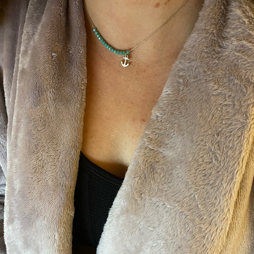 Beach anchor necklace